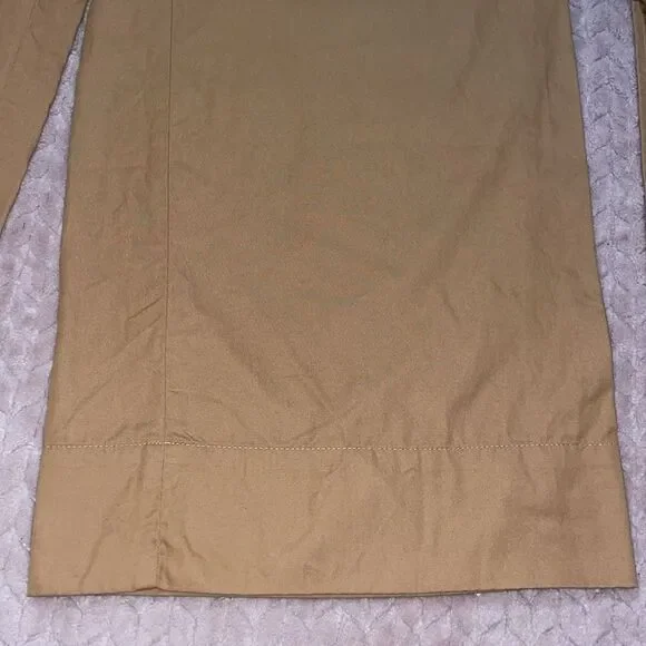 LOFT Women’s Camel Brown Crop Wide Leg Dress Pants with Belt - Picture 3 of 7